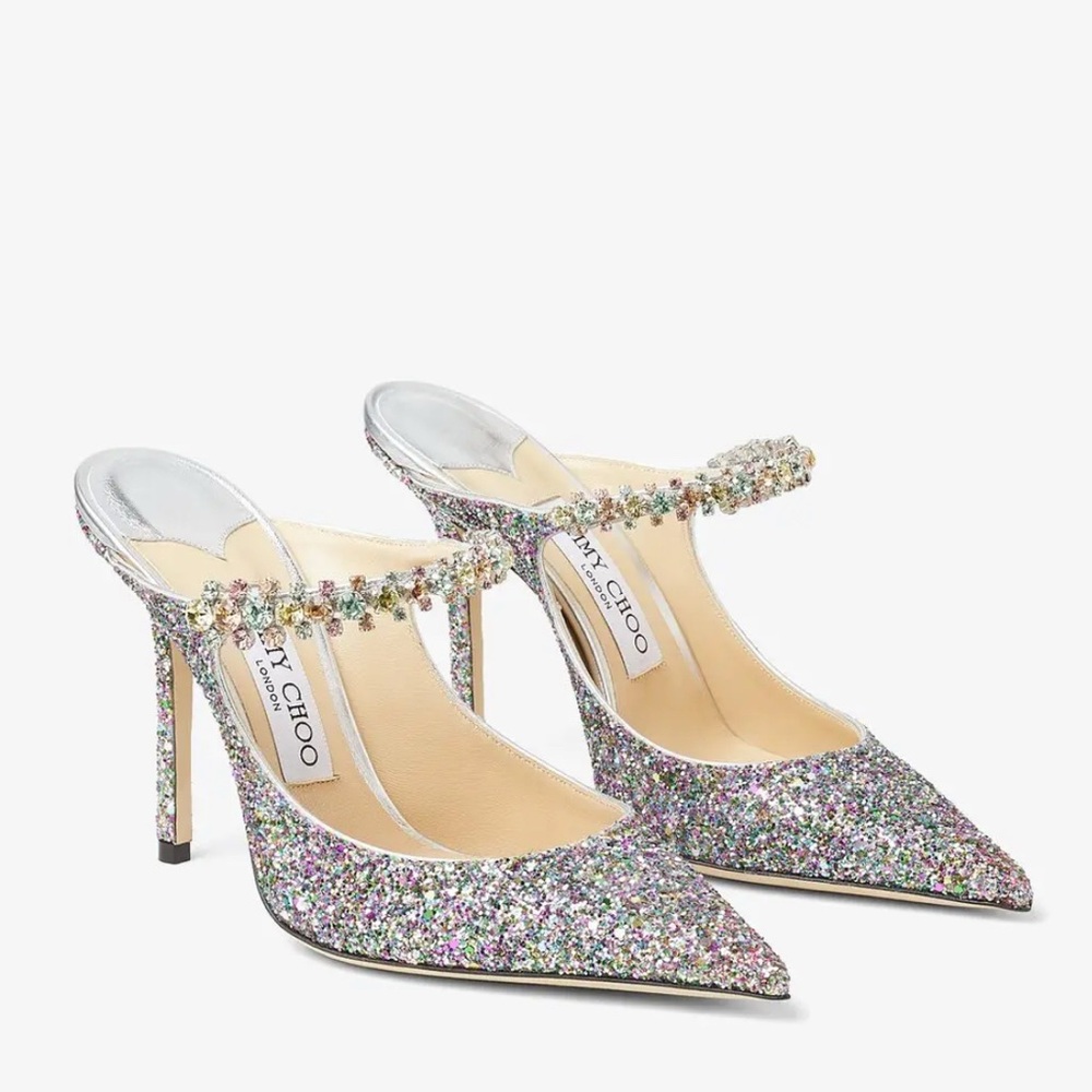 Jimmy Choo Bing 100 Confetti Mules